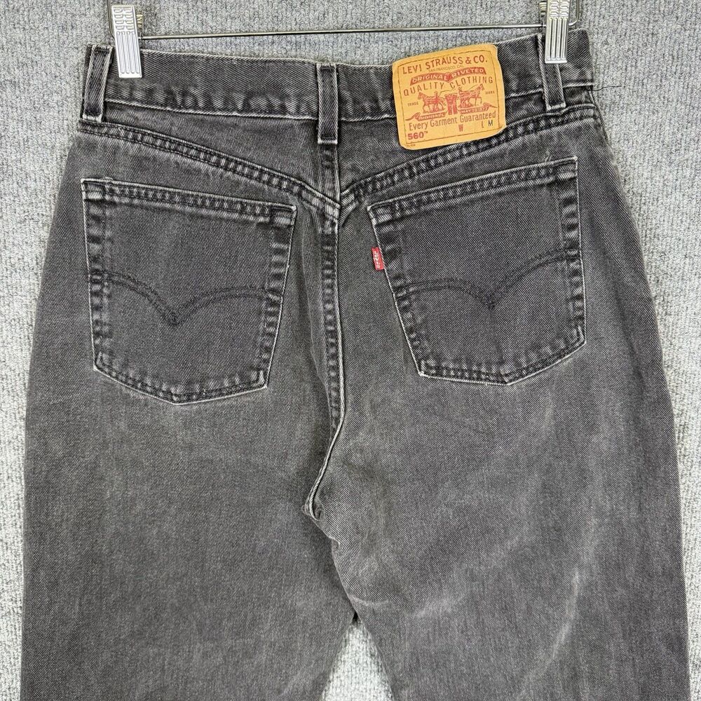 VTG Levis 560 Loose Fit Straight Leg Women Jeans Size 10 MIS M Black USA Made